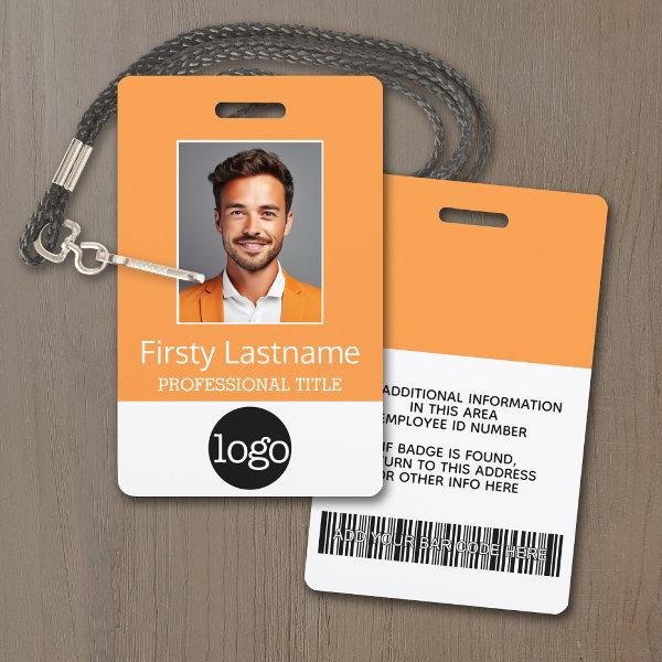 Custom Employee - Photo, Bar Code, Logo, Name Badge