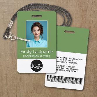 Custom Employee - Photo, Bar Code, Logo, Name Badge