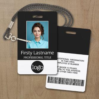 Custom Employee - Photo, Bar Code, Logo, Name Badge