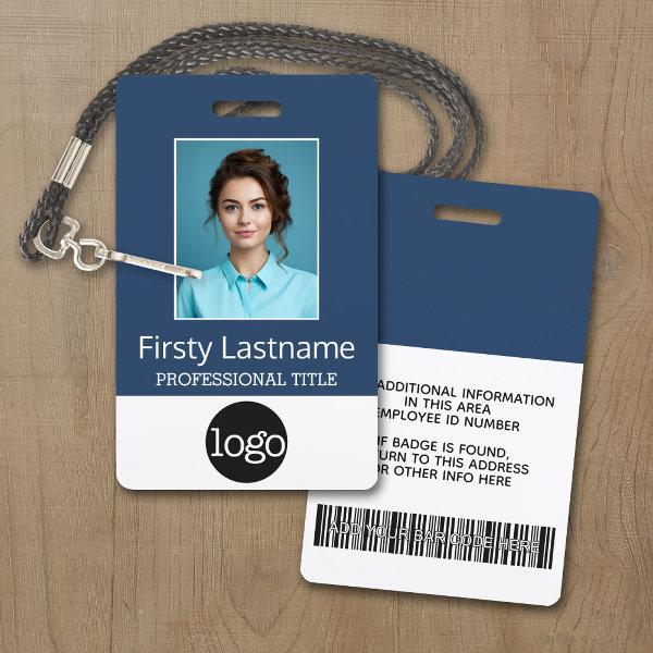 Custom Employee - Photo, Bar Code, Logo, Name Badge