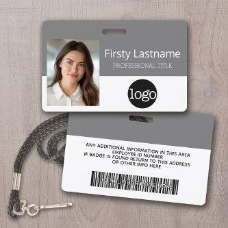 Custom Employee - Photo, Bar Code, Logo, Name Badge
