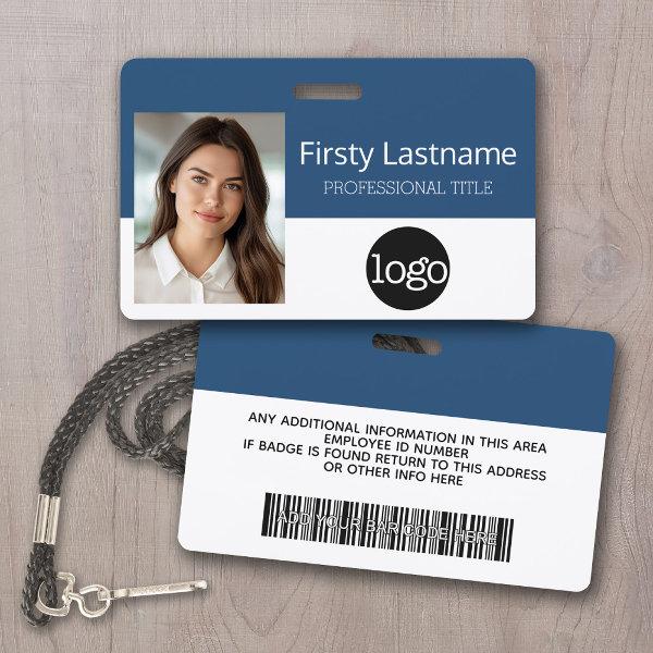 Custom Employee - Photo, Bar Code, Logo, Name Badge