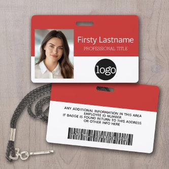 Custom Employee - Photo, Bar Code, Logo, Name Badge