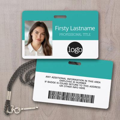 Custom Employee - Photo, Bar Code, Logo, Name Badge