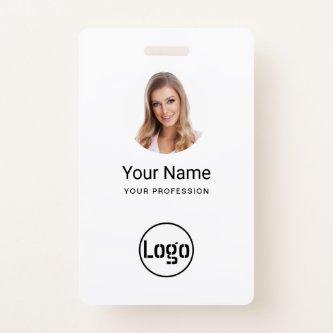 Custom Employee - Photo, Bar Code, Logo, Name  Badge