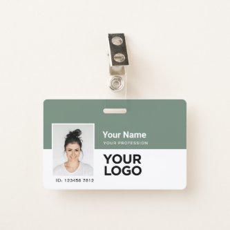 Custom Employee | Photo Bar or Qr Code Logo Name Badge