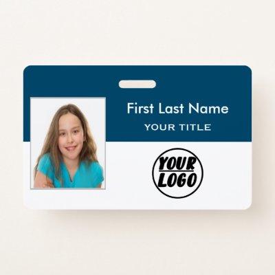 Custom Employee Photo | Logo, Bar Code name Badge