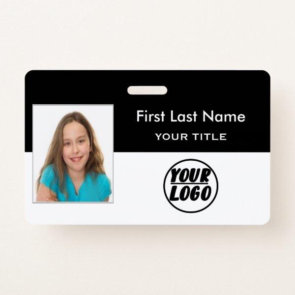 Custom Employee Photo | Logo, Bar Code name Badge