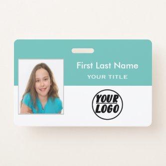 Custom Employee Photo | Logo, Bar Code name Badge