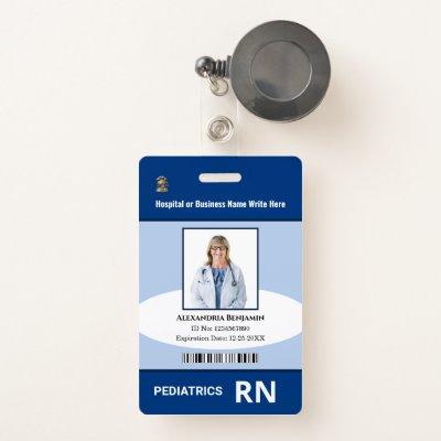 Custom Employee Photo Logo Bar Code Name Badge