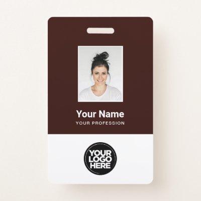 Custom Employee Photo, Qr Code, Logo, Name Badge