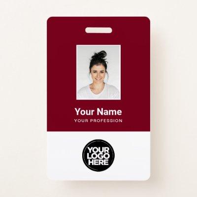 Custom Employee Photo, Qr Code, Logo, Name Badge