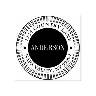 Custom Family Name and Return Address Rubber Stamp
