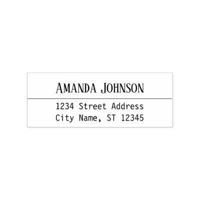 Custom Family Name RSVP Adress Office Rubber Stamp