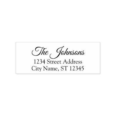 Custom Family Name RSVP Adress Royal Rubber Stamp