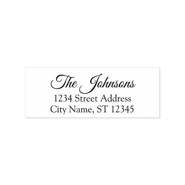 Custom Family Name RSVP Adress Royal Rubber Stamp