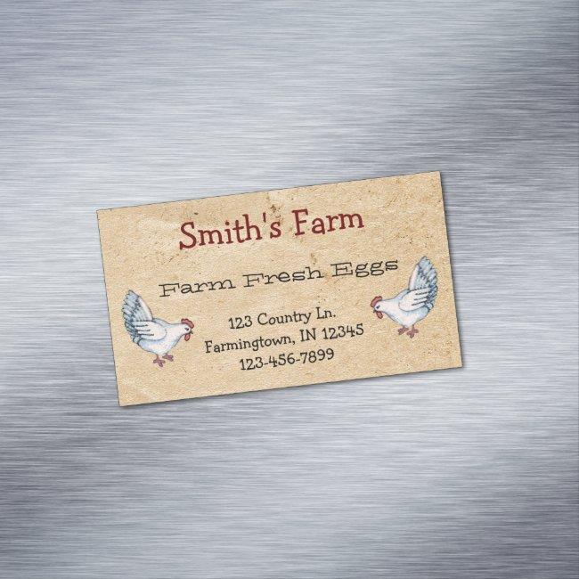 Custom Farm Fresh Eggs Magnet