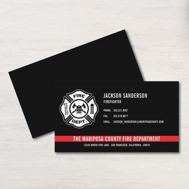 Custom Fire Department Firefighter Flag Logo