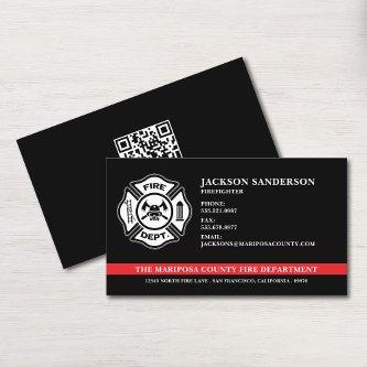 Custom Fire Department Firefighter QR Code