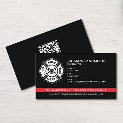 Custom Fire Department Firefighter QR Code