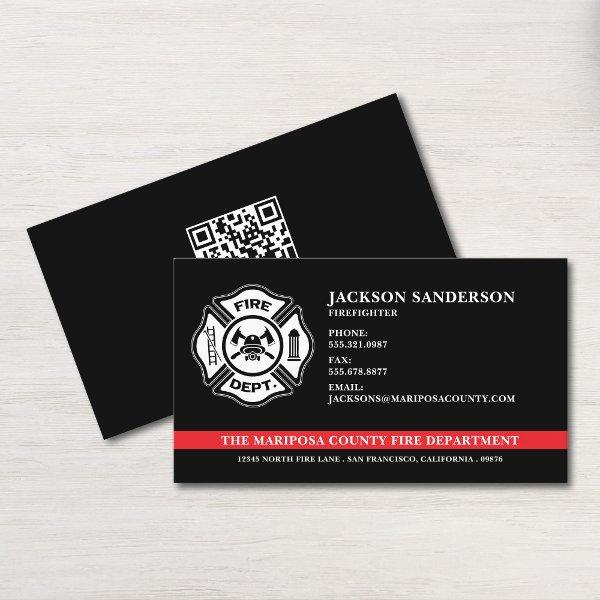 Custom Fire Department Firefighter QR Code