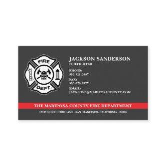 Custom Fire Department Firefighter Red Line Logo