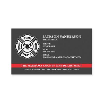Custom Fire Department Firefighter Red Line Logo