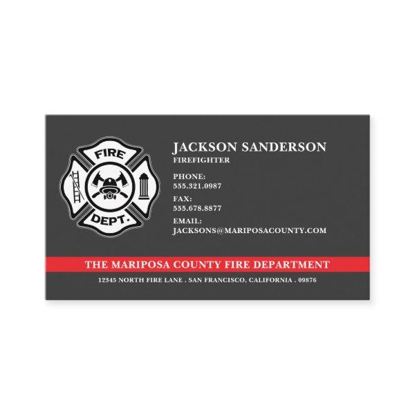 Custom Fire Department Firefighter Red Line Logo