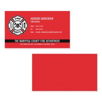 Custom Fire Department Firefighter Red Line Logo
