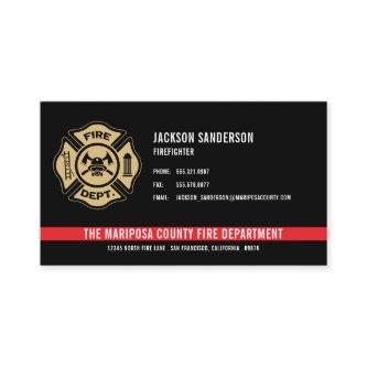 Custom Fire Department Firefighter Red Line Logo