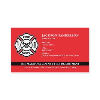Custom Fire Department Firefighter Red Line Logo