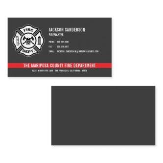 Custom Fire Department Firefighter Red Line Logo