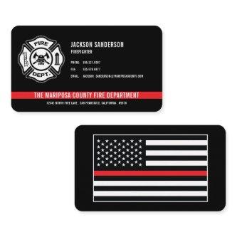 Custom Fire Department Logo Firefighter Red Line