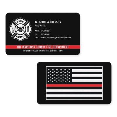 Custom Fire Department Logo Firefighter Red Line
