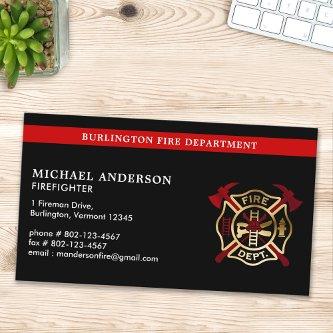 Custom Fire Department Logo Modern Firefighter