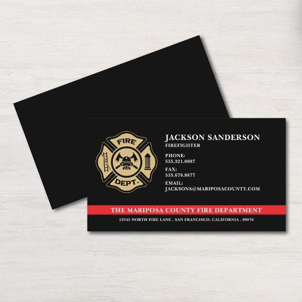 Custom Firefighter Fire Department Fireman Logo