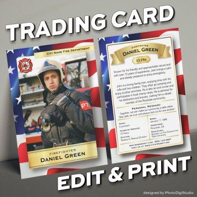 Custom Firefighter Trading Cards All Department
