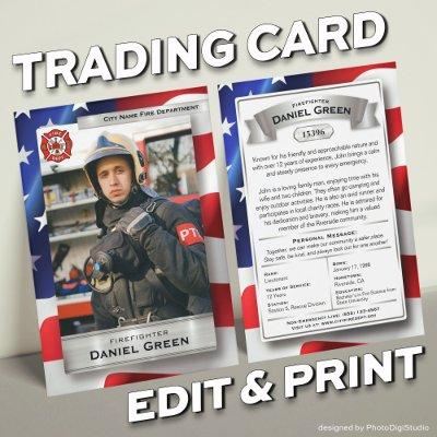 Custom Firefighter Trading Cards All Department