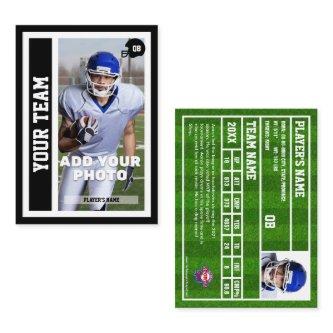 Custom Football Quarterback Trading Card (Black)