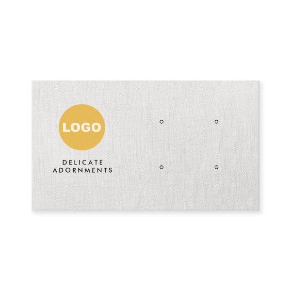 Custom Four 4 Hole Gray Logo Stud Earring Display