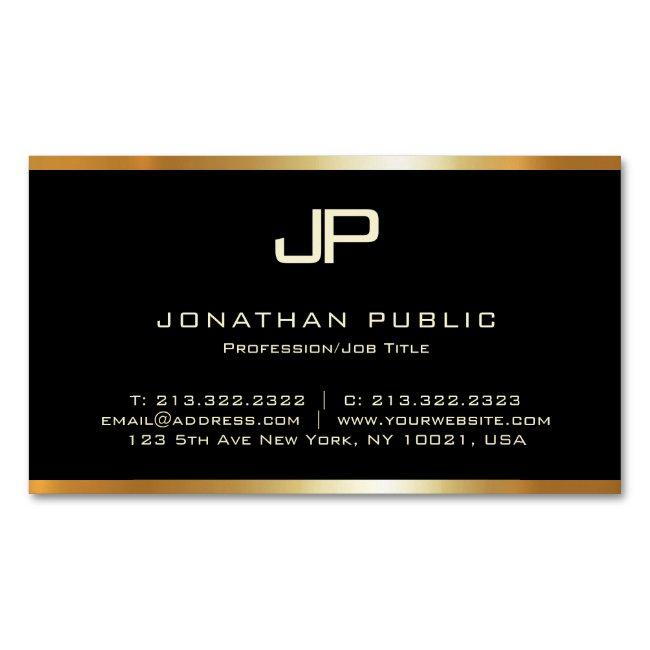 Custom Gold Monogram Modern Template Luxurious Magnet