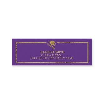 Custom Gold on Purple Graduation Insert Name