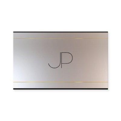 Custom Gold Silver Look Modern Monogram Elegant