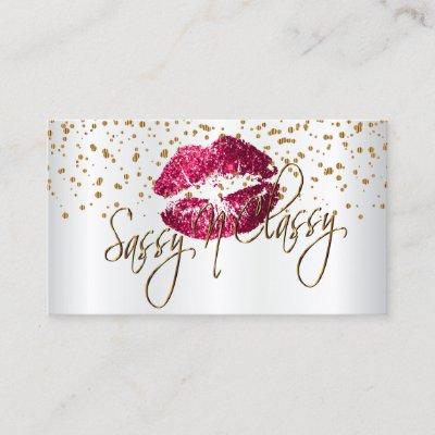 Custom - Golden Confetti & Hot Pink Lips