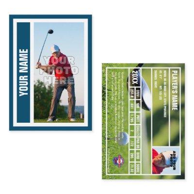 Custom Golf Trading Card - Ocean Blue