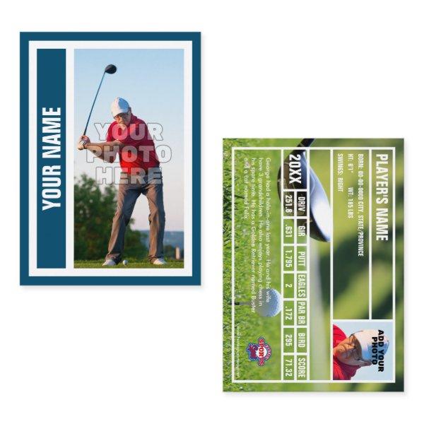 Custom Golf Trading Card - Ocean Blue