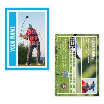 Custom Golf Trading Card - Sky Blue