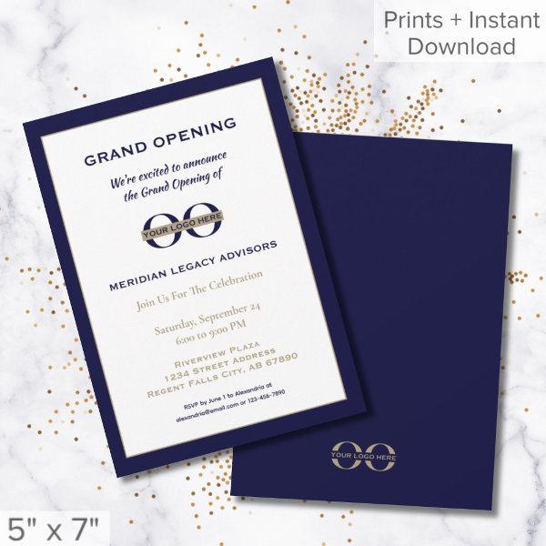Custom Grand Opening Invitation with Logo