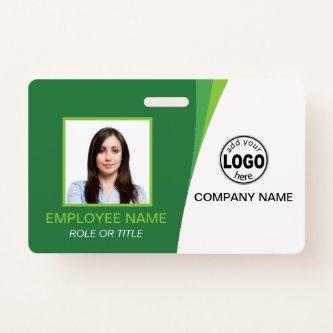 Custom Green Corporate Employee Photo Name Tags Ba Badge