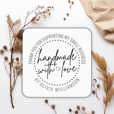 Custom Handmade With Love Thank You Small Business Square